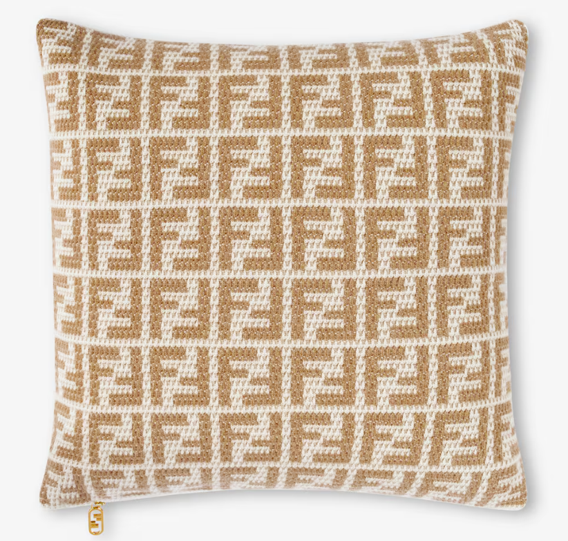 FF Beige cashmere cushion