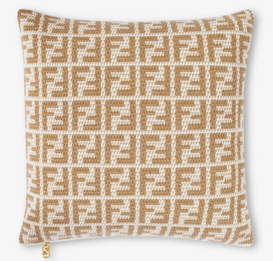 FF Beige cashmere cushion