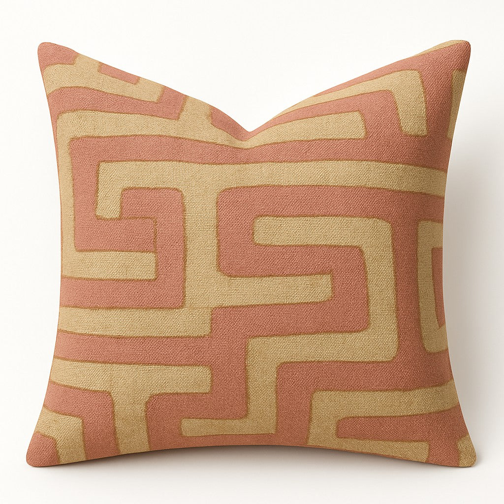 Terracota Classic Kuba Cloth Pillow